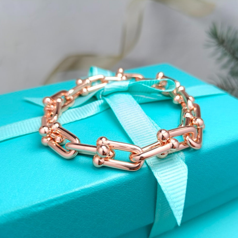 Tiffany Hardwear Bracelet Pink Gold and Silver