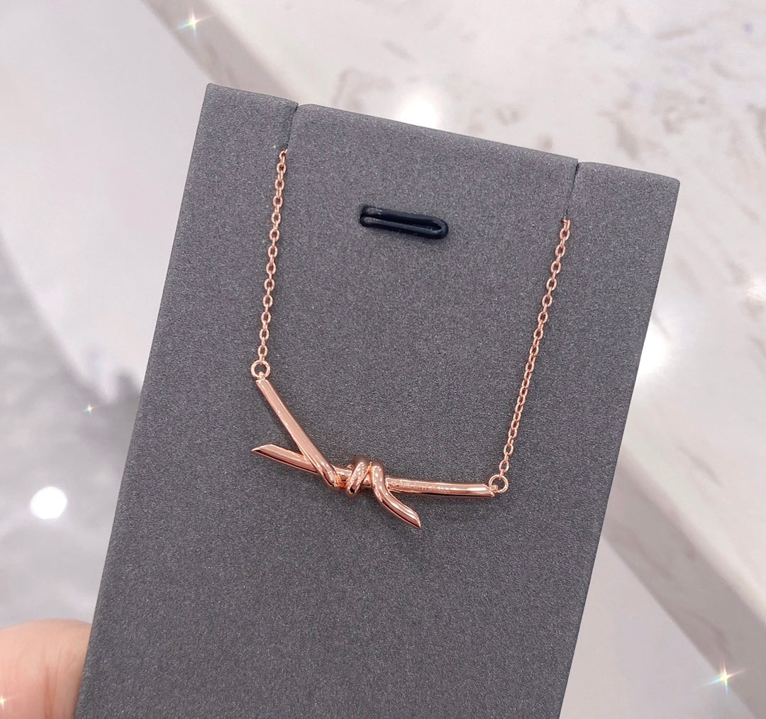 Tiffany Knot Necklace Cubic Zirconia