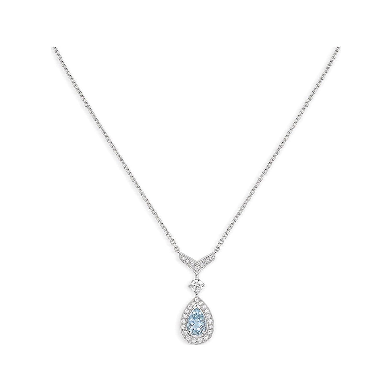 Chaumet Josephine Turquoise Light Silver Cubic Zirconia Necklace